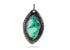 Sterling Silver  Kingman Turquoise Antique Style Marquise Artisan Handcrafted Pendant, (SP-5545)